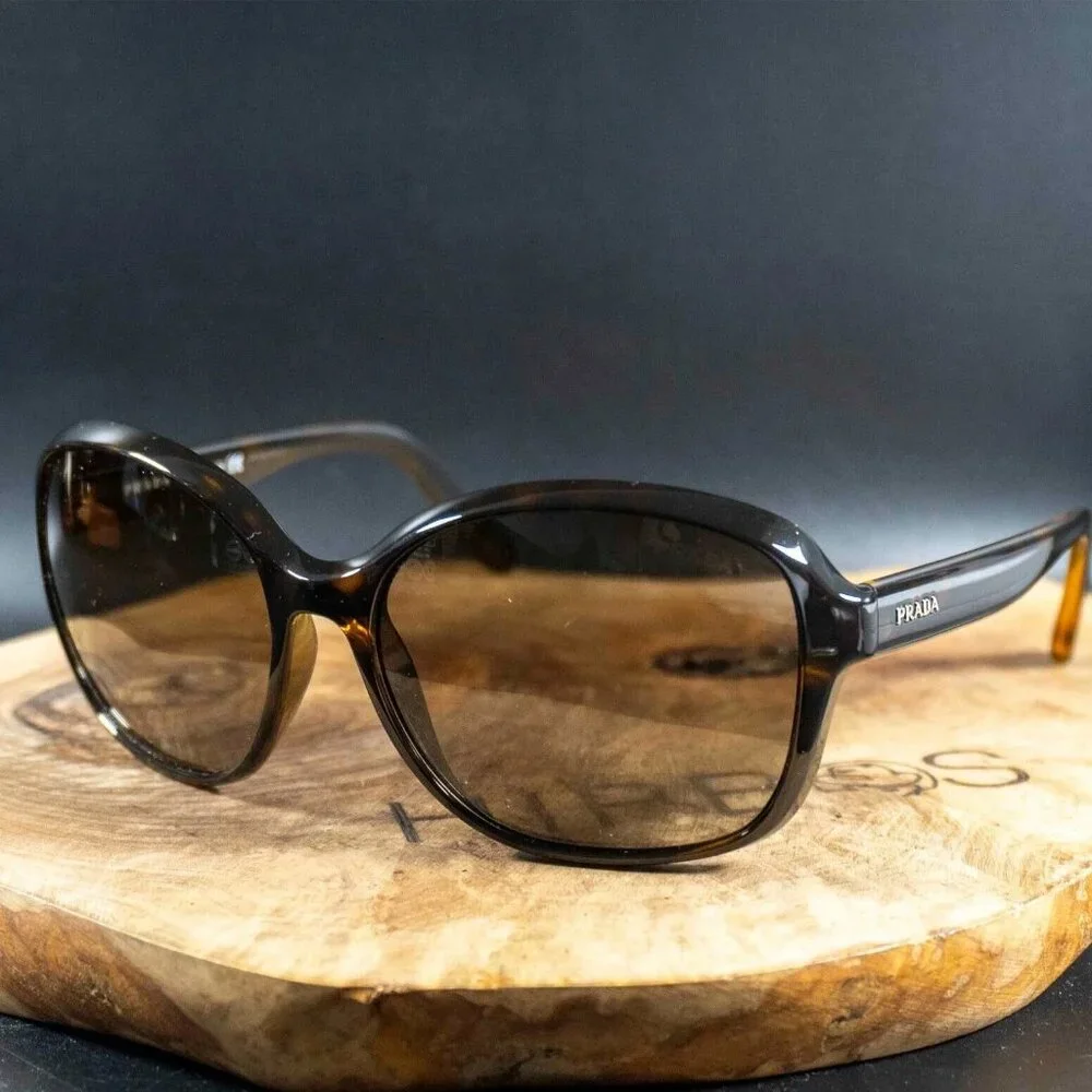 Prada SPR 18Q Women’s Sunglasses – Brown Tortoise Frame Gradient Lenses
